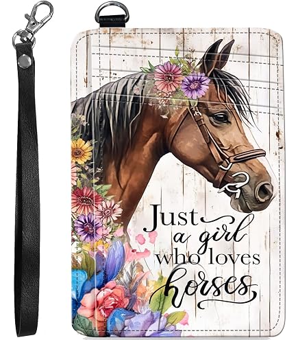 Amazon.com: FULUHUAPIN Women's Horses Credit Card Holder Wallet